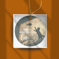 Cat Ornament Personalized Keepsake: Minimal Artistic Pet Keepsake
