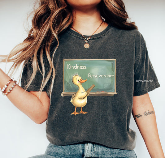 Goose Shirt, Kindness Perseverance T-Shirt, Cottagecore Comfort Colors Tee