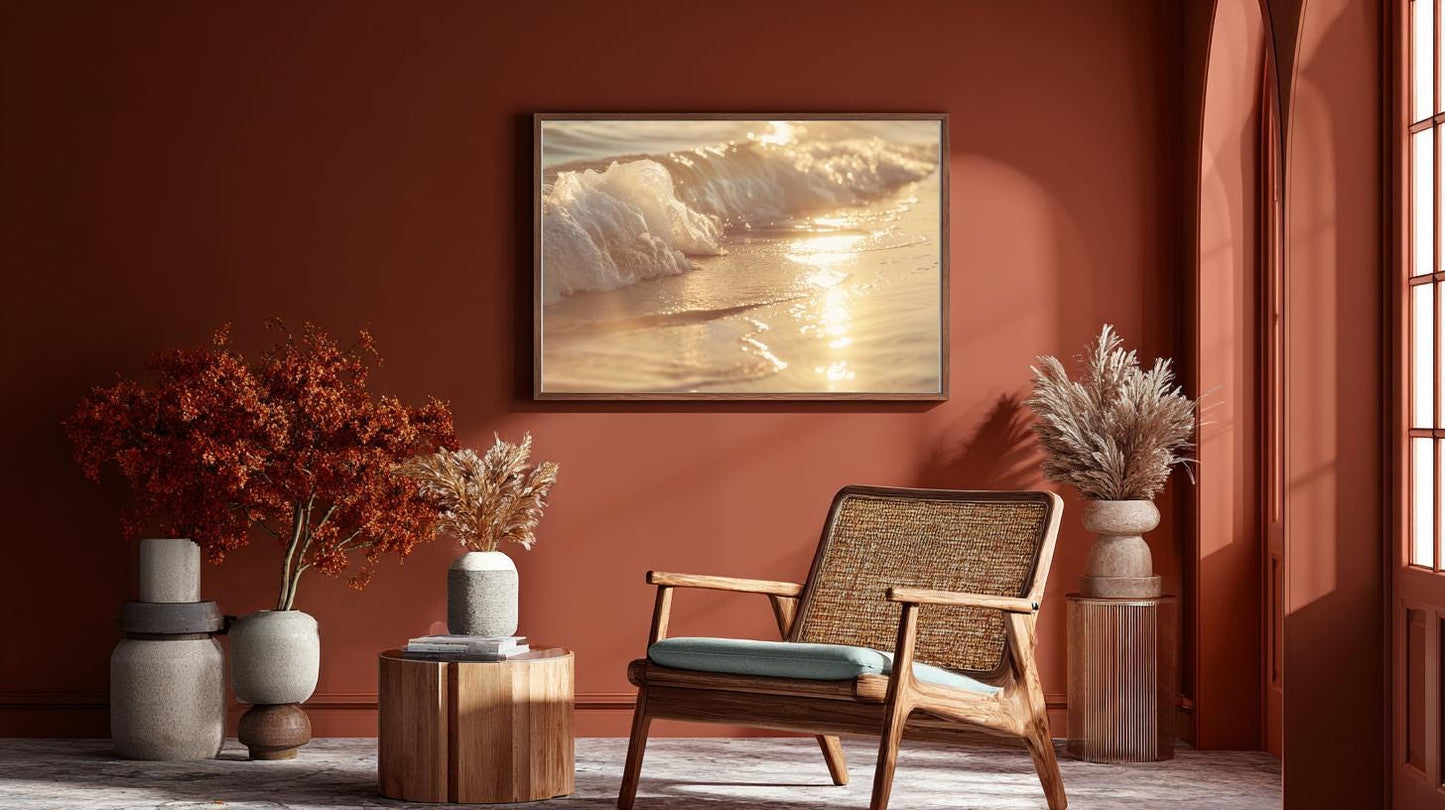 Coastal Beach Wave Samsung Frame TV Art (Digital Download)