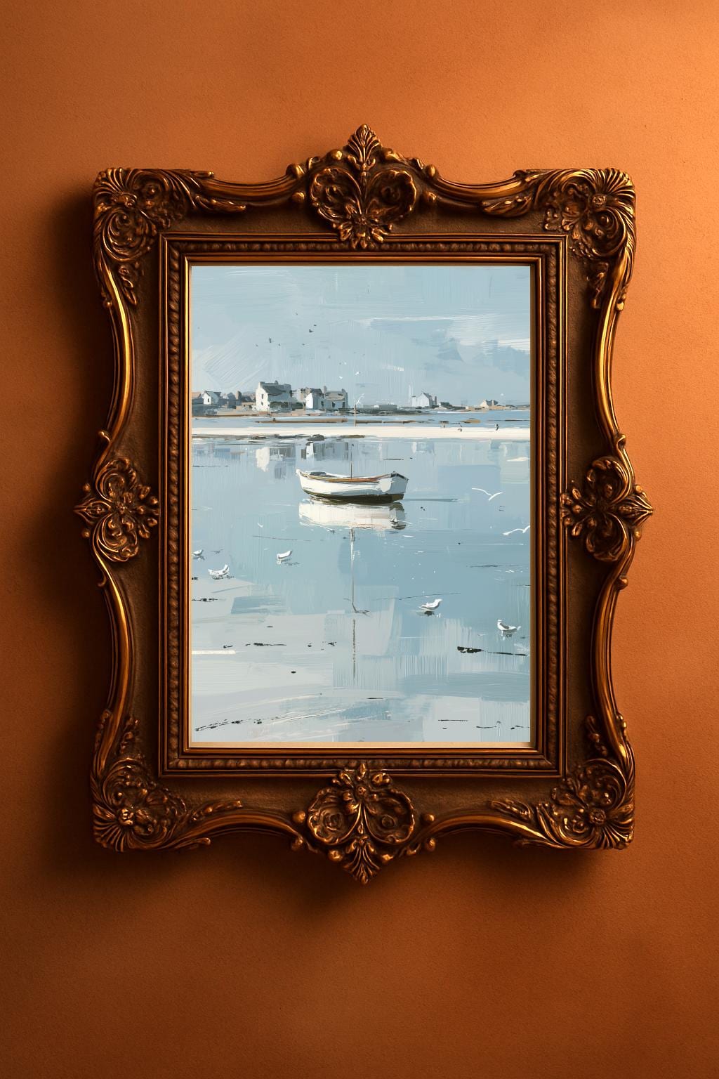 Textured Neutral Landscape Wall Art, Modern Impressionist Forest Painting