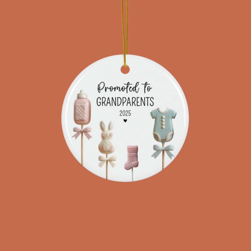 New Grandpa Ornament • Personalized Deer Ornament • Custom Grandparent Gift