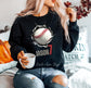 Custom Baseball Sweatshirt: Personalized Name & Number 3D Cracked Ball Design Sports Team Gift, Baseball Mom Shirt, Player Apparel,