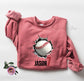 Custom Baseball Sweatshirt: Personalized Name & Number 3D Cracked Ball Design Sports Team Gift, Baseball Mom Shirt, Player Apparel,