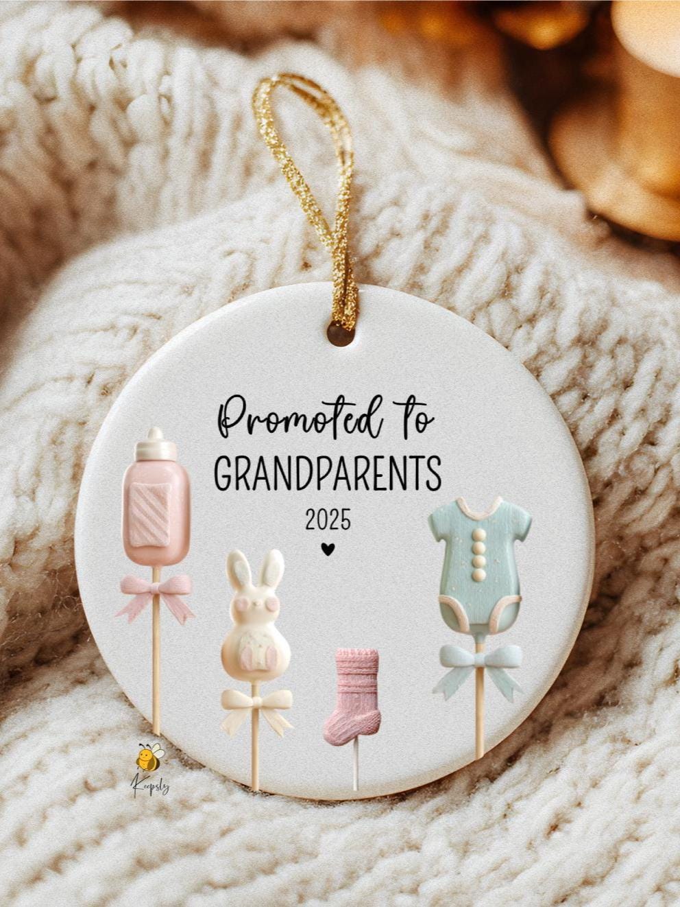 New Grandpa Ornament • Personalized Deer Ornament • Custom Grandparent Gift