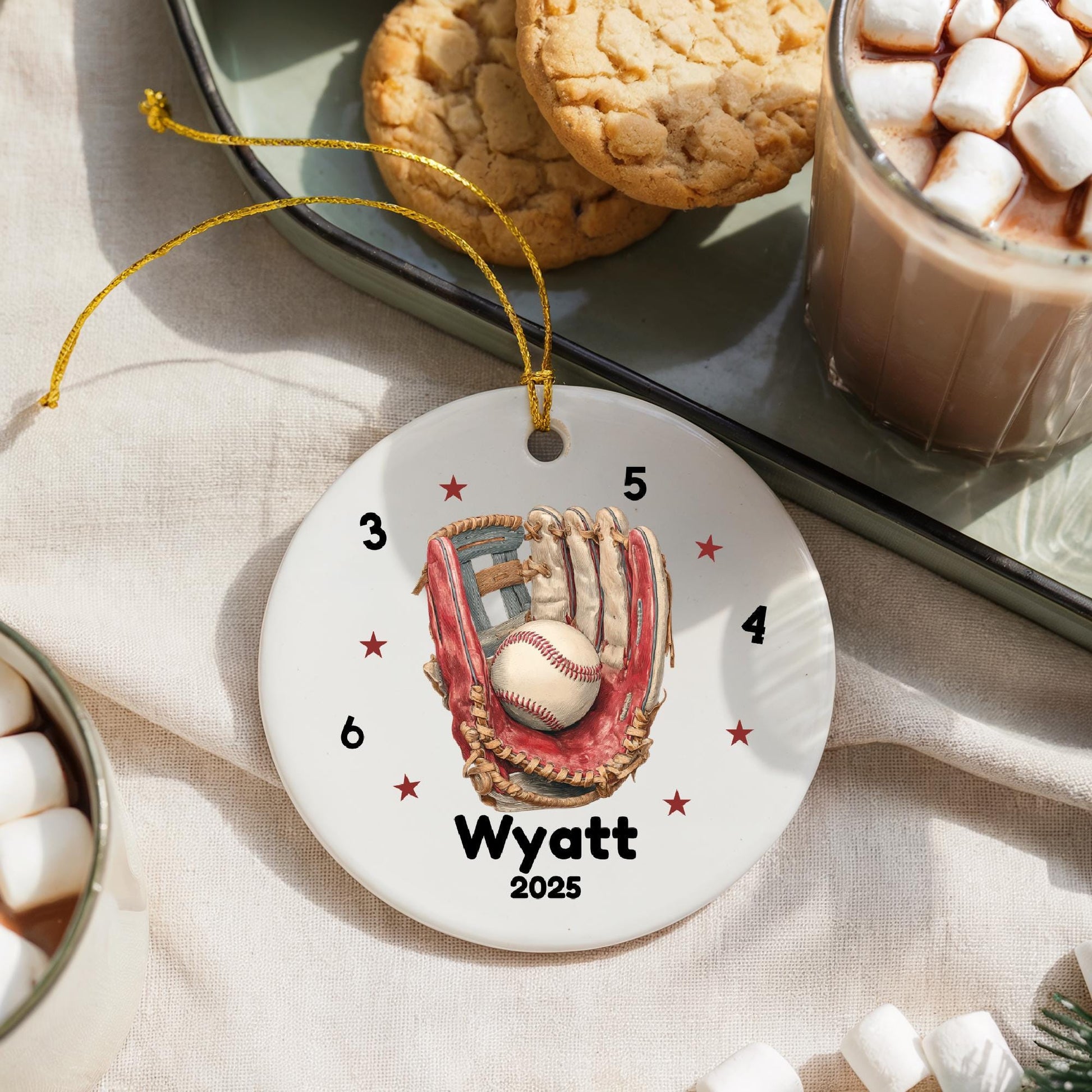 Baseball Ornament • Personalized Sport Player Keepsake • Custom Name & Number • Team Gift • Coach Appreciation Ornament