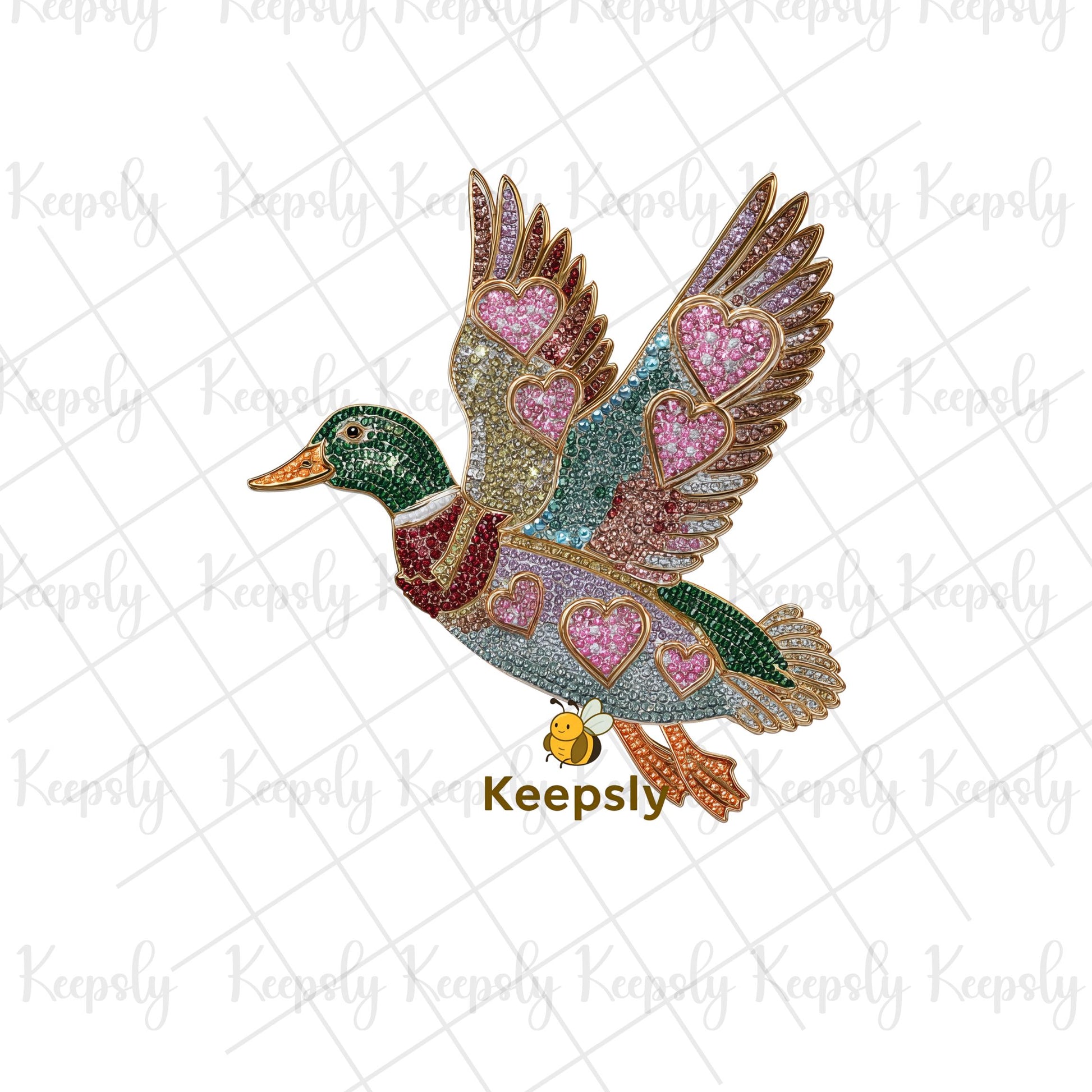 Rhinestone Duck PNG SVG Bundle • Valentine’s Day Clipart • Rhinestone Animal Design • T-Shirt Mug Sublimation