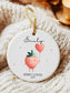 Personalized Strawberry Ornament: Love Strawberry Kids Gift, Baby Nursery Decor