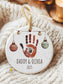 Custom Dad Ornament: Personalized Daddy & Me Handprint Ornament • Family Keepsake