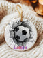 Personalized Soccer Ball Ornament: Custom Sports Keepsake, 3D Player Gift
