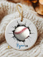 Personalized Baseball Ornament: Custom Sports Keepsake, 3D Cracked Wall Team Player Gift