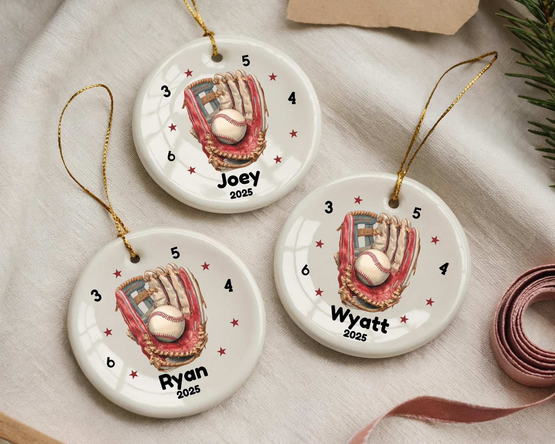 Baseball Ornament • Personalized Sport Player Keepsake • Custom Name & Number • Team Gift • Coach Appreciation Ornament