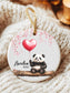 Panda Ornament • Personalized Kids Room Decor • Baby Name Keepsake • Forest Nursery Ornament
