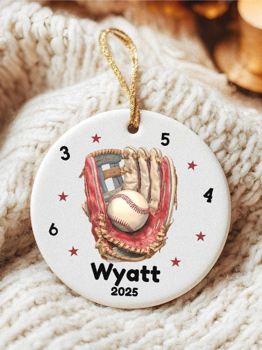 Baseball Ornament • Personalized Sport Player Keepsake • Custom Name & Number • Team Gift • Coach Appreciation Ornament