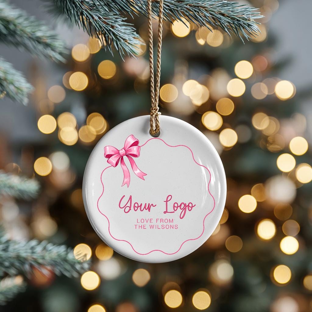 Custom Logo Ornament • Business Logo Gift • Personalized Company Ornament • Brand Keepsake • Corporate Holiday Gift