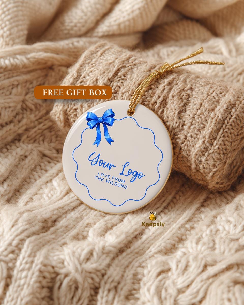 Custom Logo Ornament • Business Logo Gift • Personalized Company Ornament • Brand Keepsake • Corporate Holiday Gift