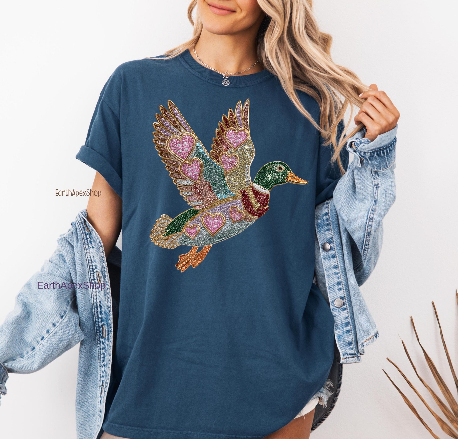 Rhinestone Duck PNG SVG Bundle • Valentine’s Day Clipart • Rhinestone Animal Design • T-Shirt Mug Sublimation