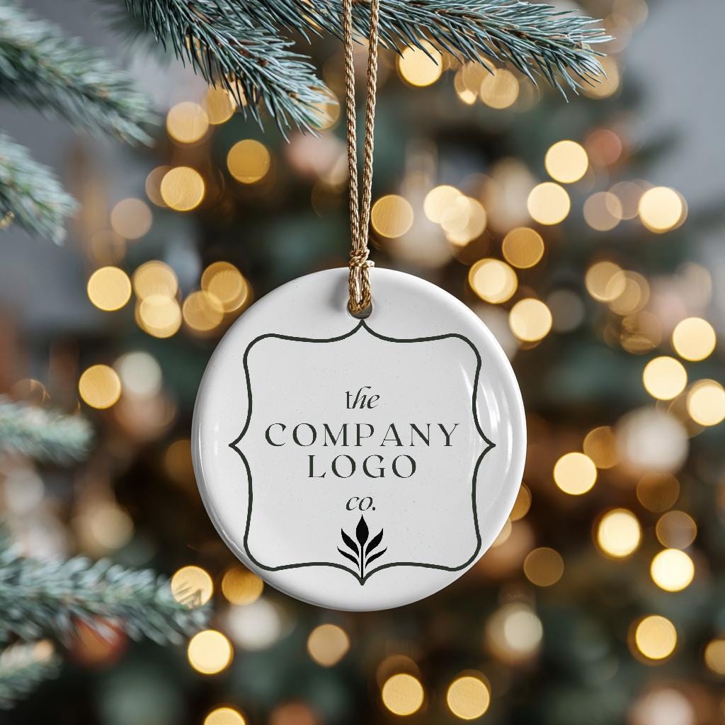 Custom Logo Ornament • Business Logo Gift • Personalized Company Ornament • Brand Keepsake • Corporate Holiday Gift