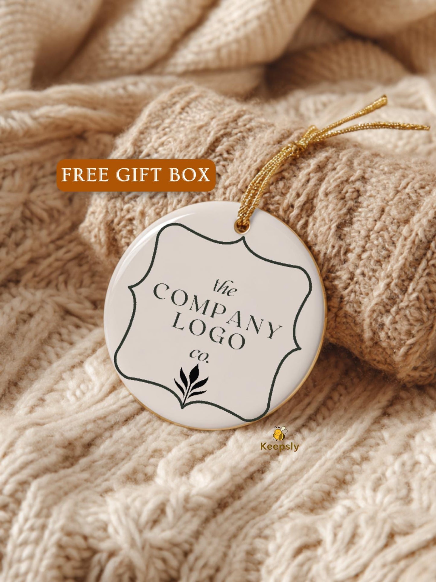 Custom Logo Ornament • Business Logo Gift • Personalized Company Ornament • Brand Keepsake • Corporate Holiday Gift