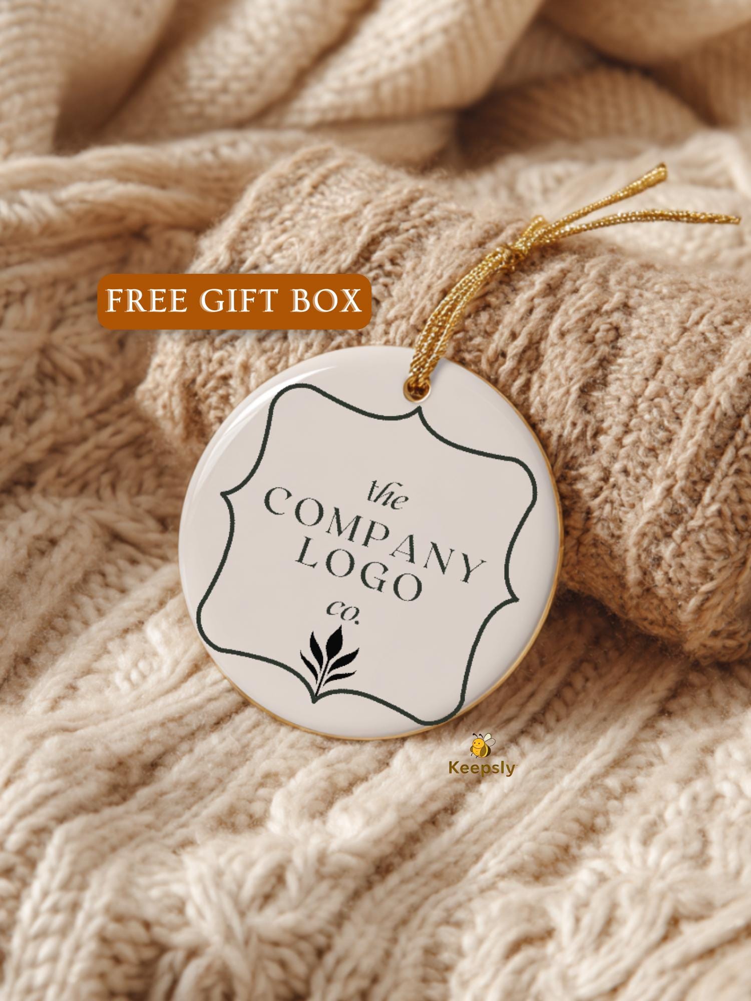 Custom Logo Ornament • Business Logo Gift • Personalized Company Ornament • Brand Keepsake • Corporate Holiday Gift