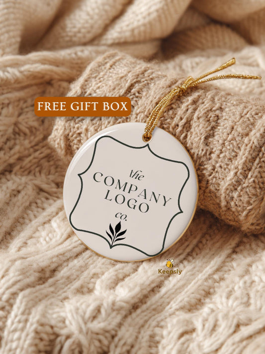 Custom Logo Ornament • Business Logo Gift • Personalized Company Ornament • Brand Keepsake • Corporate Holiday Gift