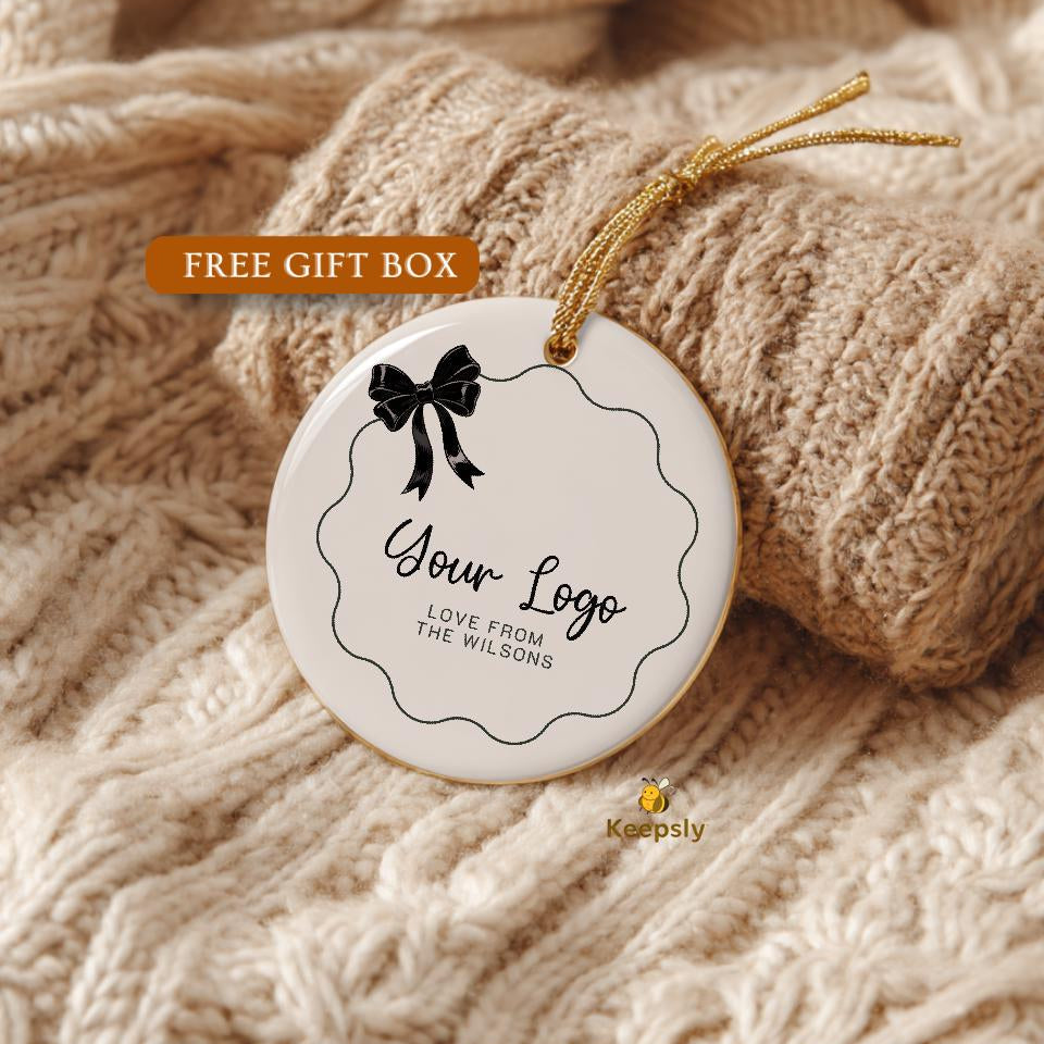 Custom Logo Ornament • Business Logo Gift • Personalized Company Ornament • Brand Keepsake • Corporate Holiday Gift