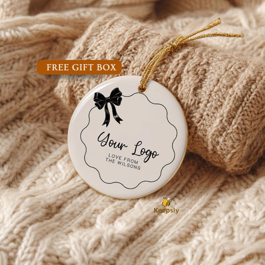 Custom Logo Ornament • Business Logo Gift • Personalized Company Ornament • Brand Keepsake • Corporate Holiday Gift