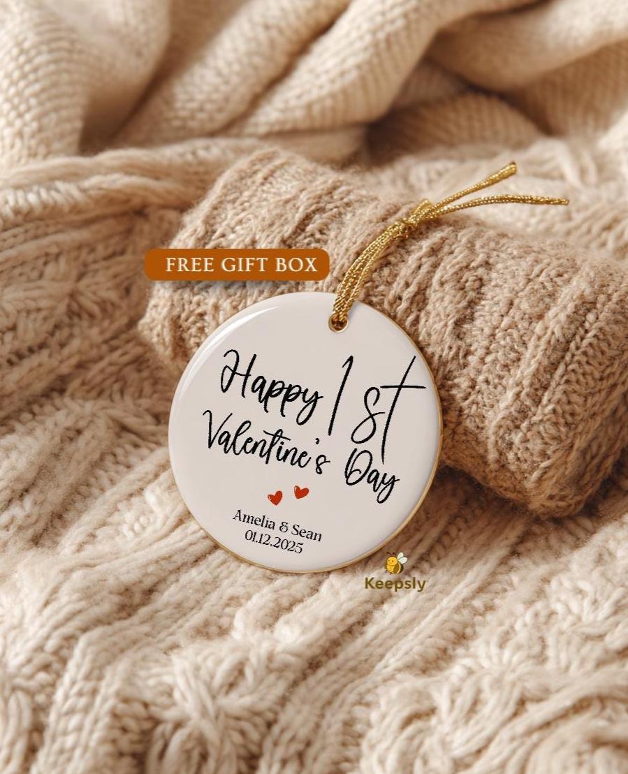 First Anniversary Ornament, Wedding Keepsake Gift