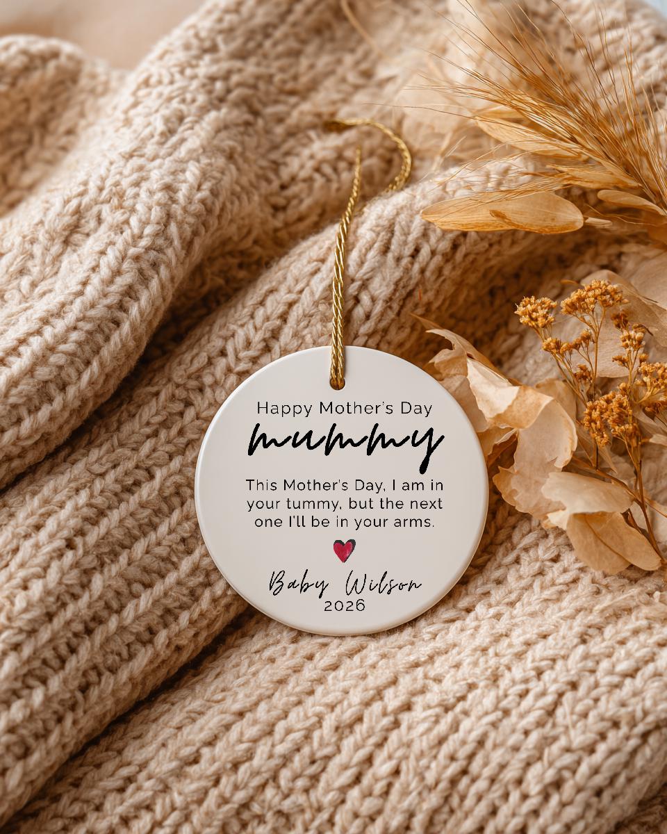 Personalized Mummy from Bump, New Mum Gift, Pregnancy Ornament