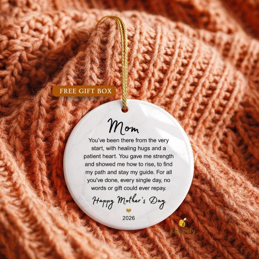 Sentimental Gift for Mom from Daughter, Personalized Poem Ornament, First Mother's Day 2026 Keepsake