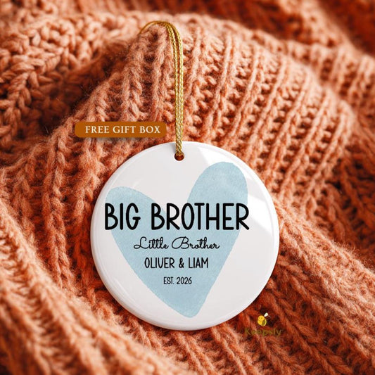 Personalized Big Brother Ornament • Sibling Announcement Gift