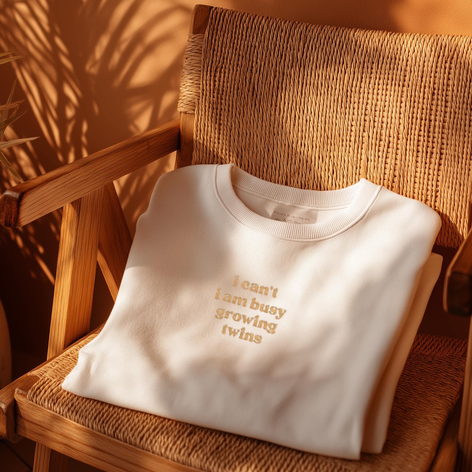 Twins Mom Embroidery Sweatshirt, Twin Pregnancy Announcement, Minimalist Busy Mama Gift