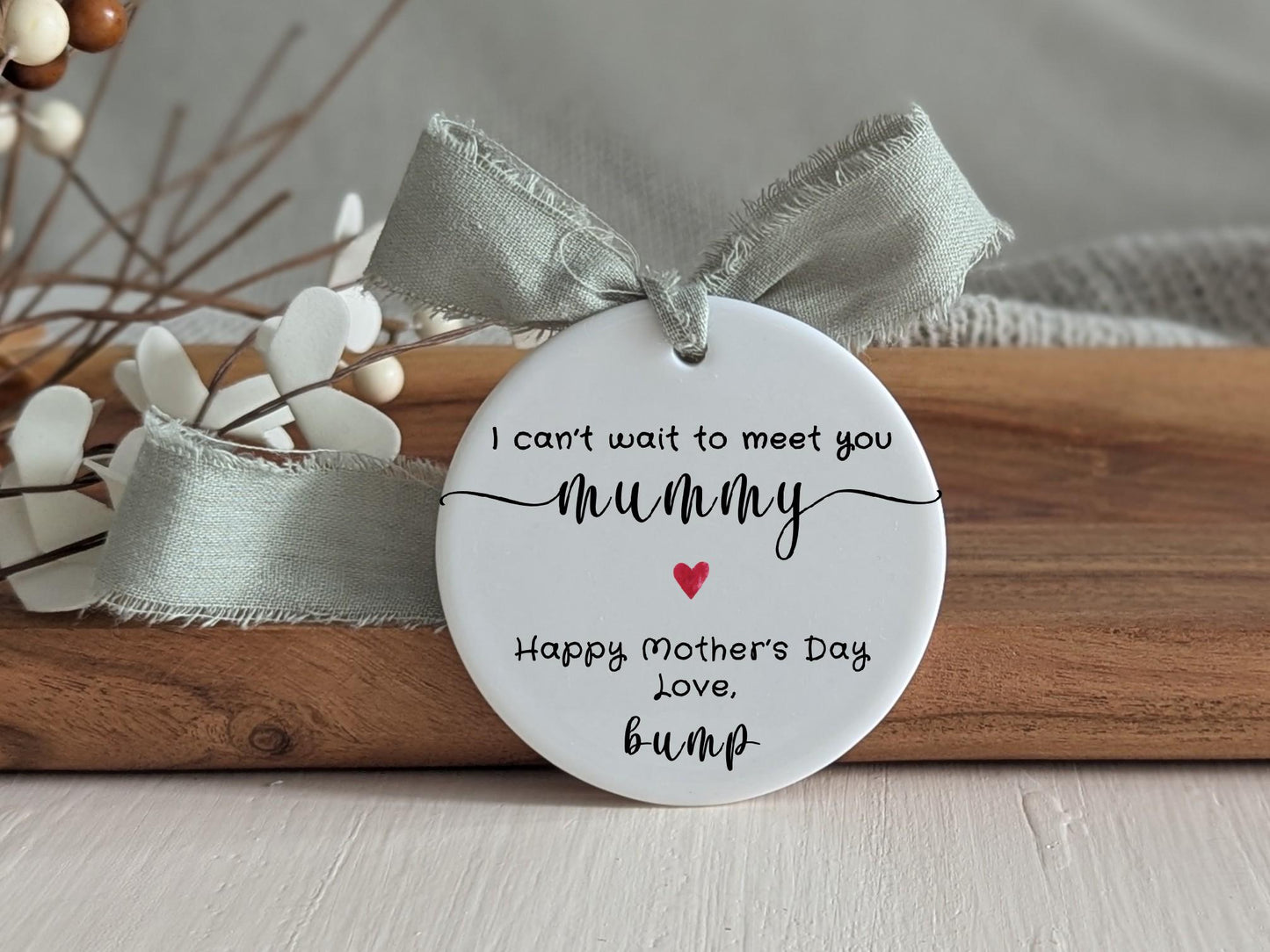 Mummy to Be Mother's Day Ornament, Pregnancy Announcement Gift, Ceramic Keepsake