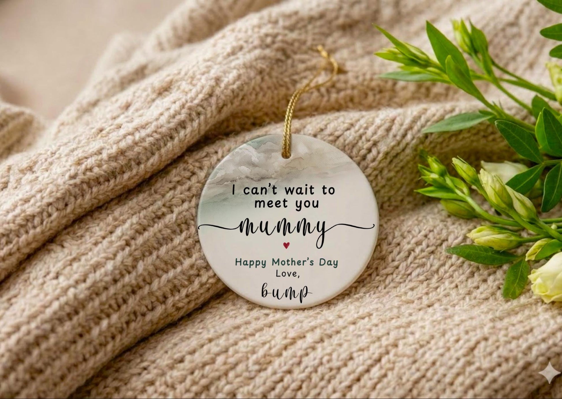Mummy to Be Mother’s Day Ornament, I Can’t Wait to Meet You From Bump