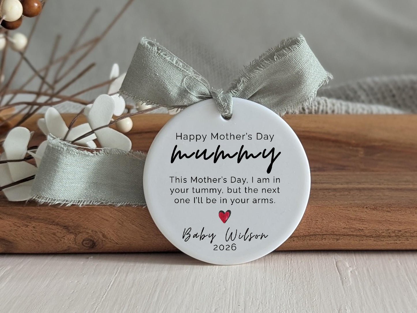 Personalized Mummy from Bump, New Mum Gift, Pregnancy Ornament