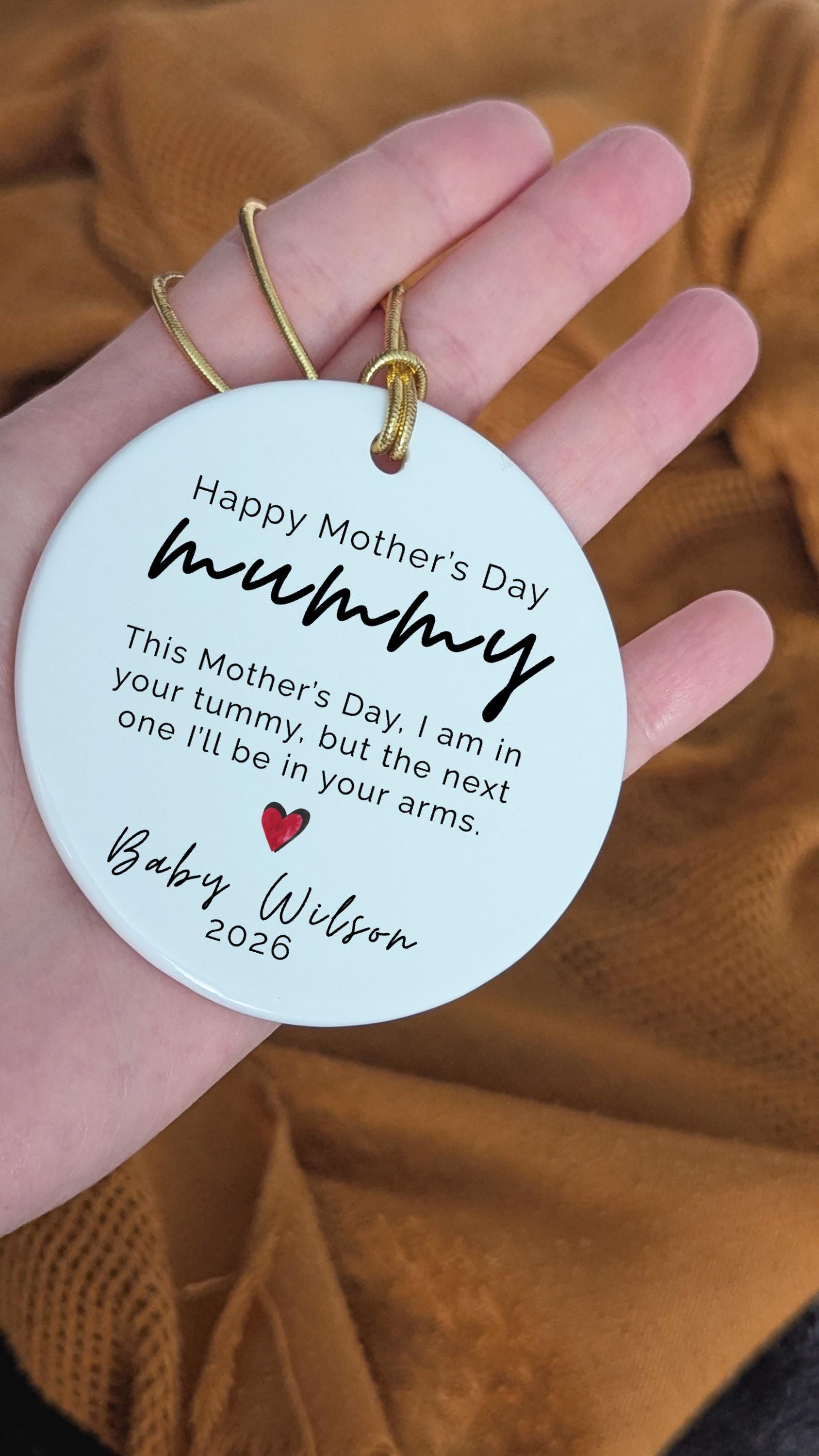Personalized Mummy from Bump, New Mum Gift, Pregnancy Ornament