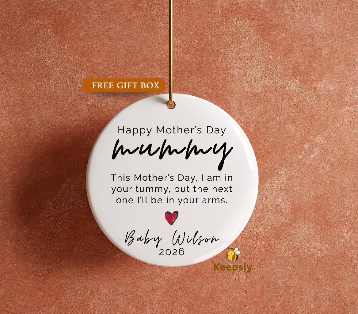 Personalized Mummy from Bump, New Mum Gift, Pregnancy Ornament