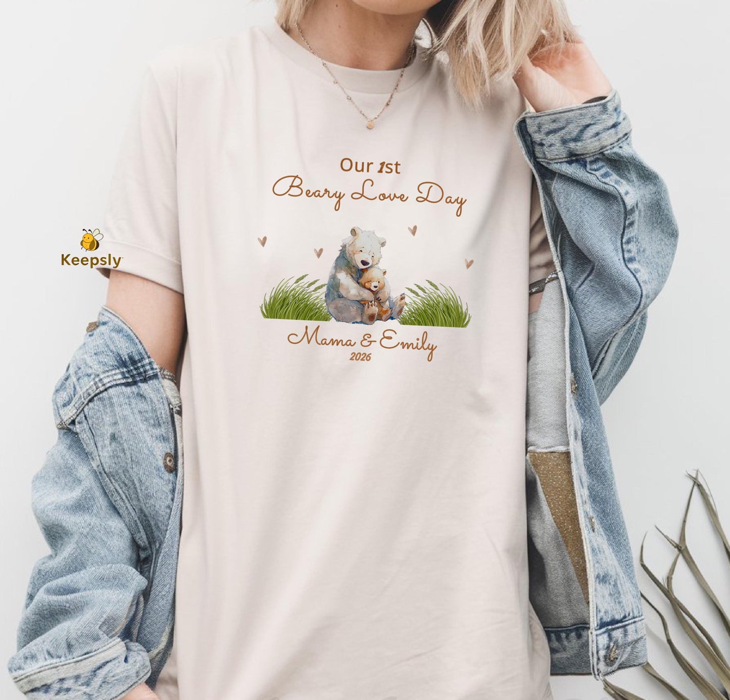 Custom Bear Family Matching Shirts, Mama Papa Baby Onesie Set, Pregnancy Reveal Woodland Gift
