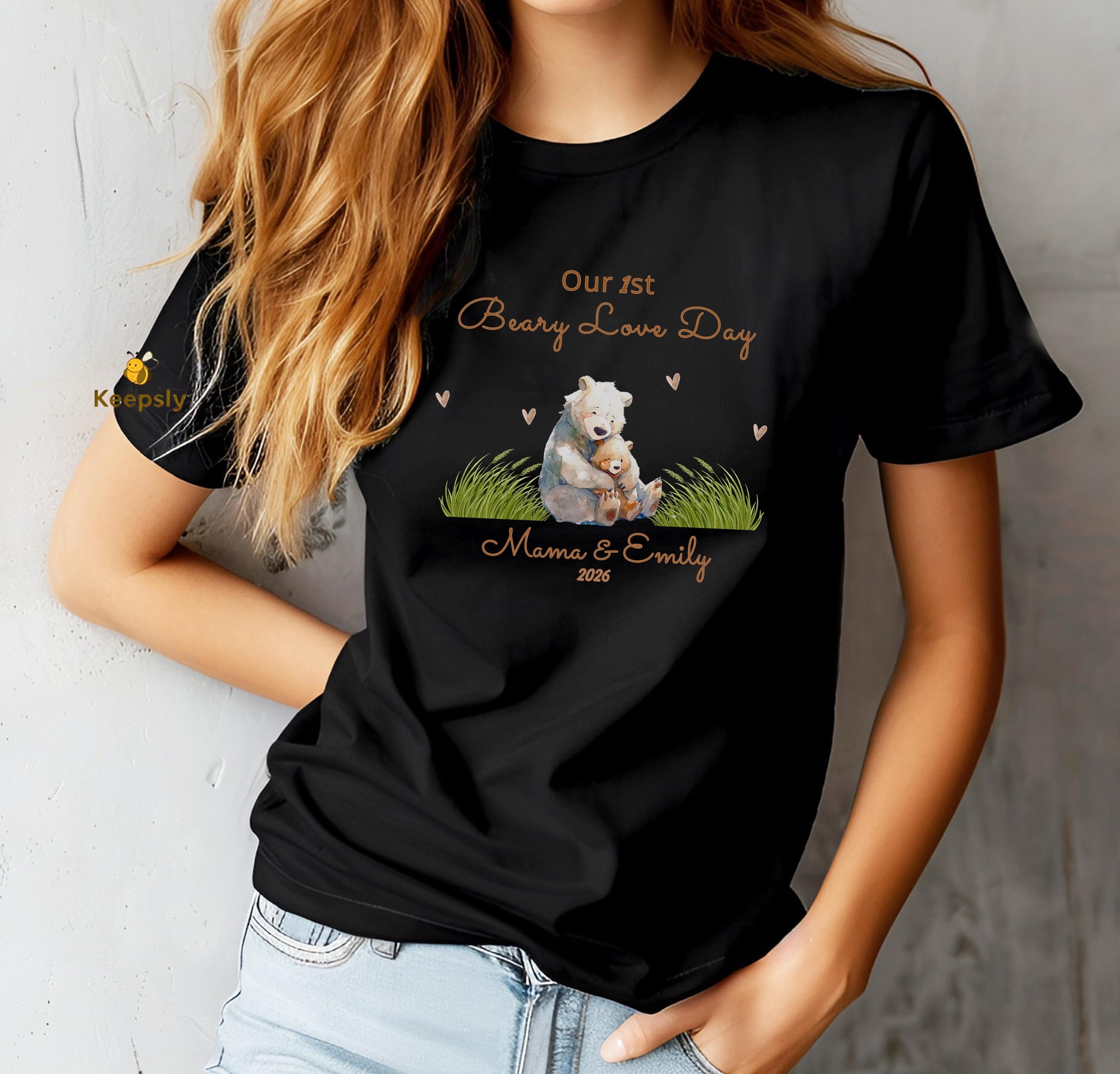 Custom Bear Family Matching Shirts, Mama Papa Baby Onesie Set, Pregnancy Reveal Woodland Gift