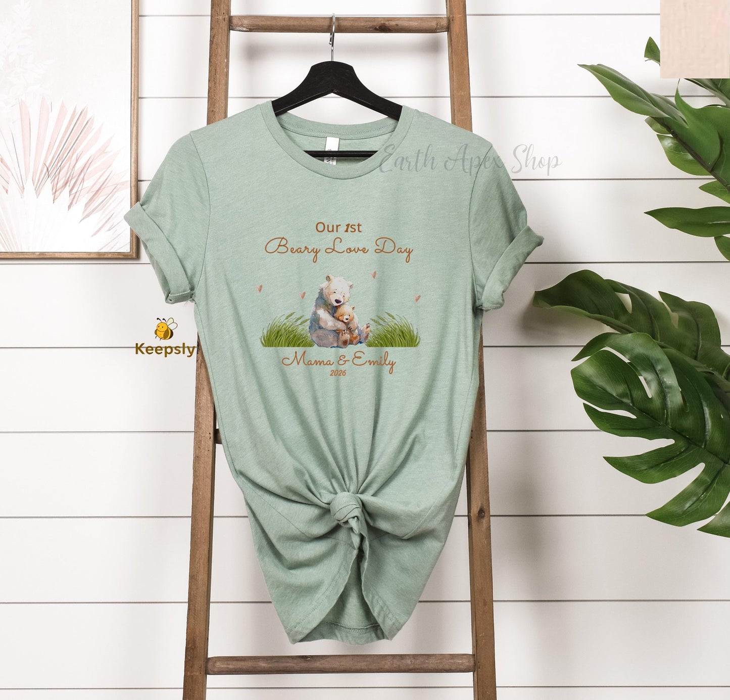 Custom Bear Family Matching Shirts, Mama Papa Baby Onesie Set, Pregnancy Reveal Woodland Gift