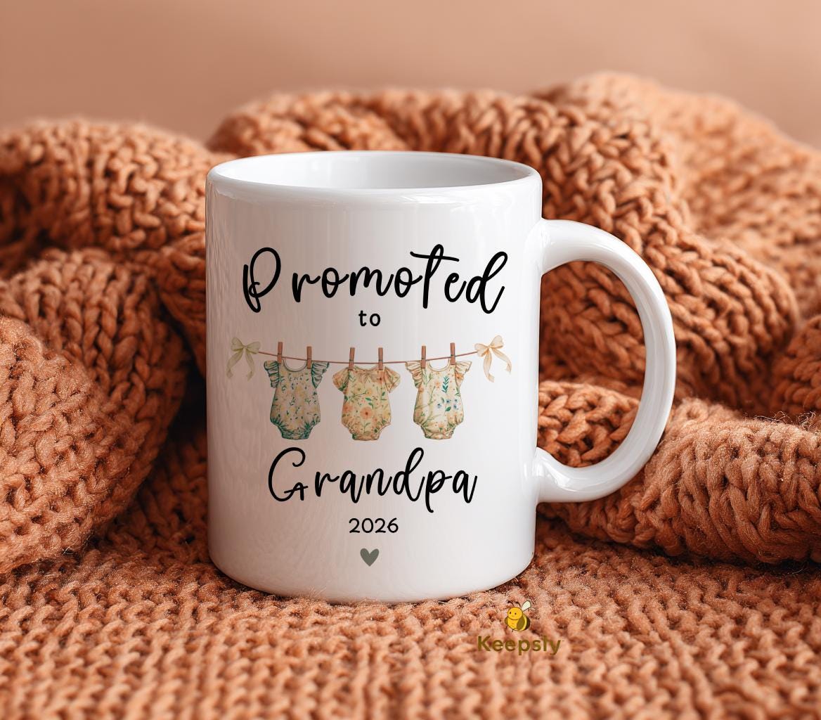 Pregnancy Announcement Grandparents, Promoted to Grandma, Personalized Baby Reveal Watercolor Boho Keepsake