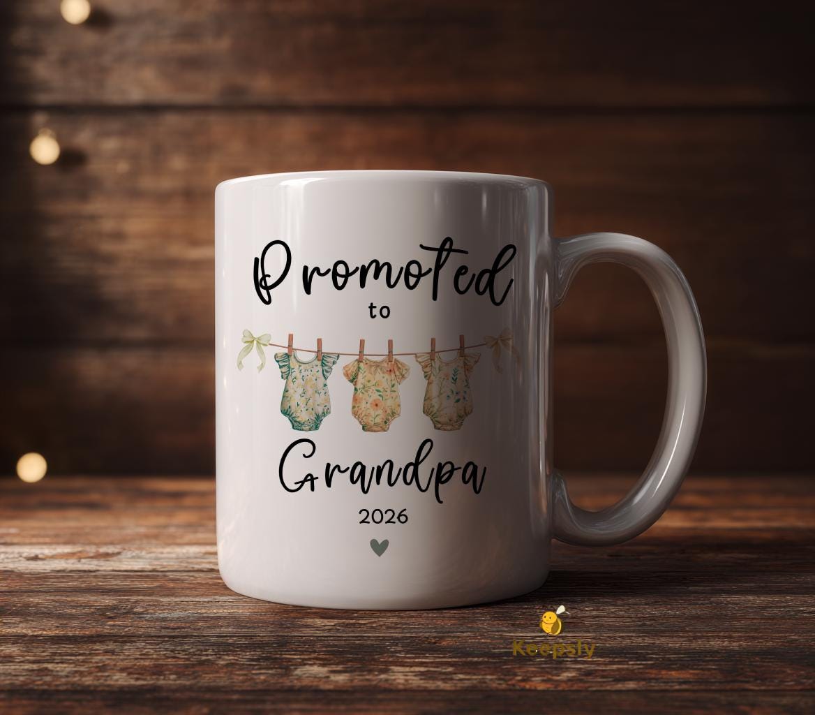 Pregnancy Announcement Grandparents, Promoted to Grandma, Personalized Baby Reveal Watercolor Boho Keepsake