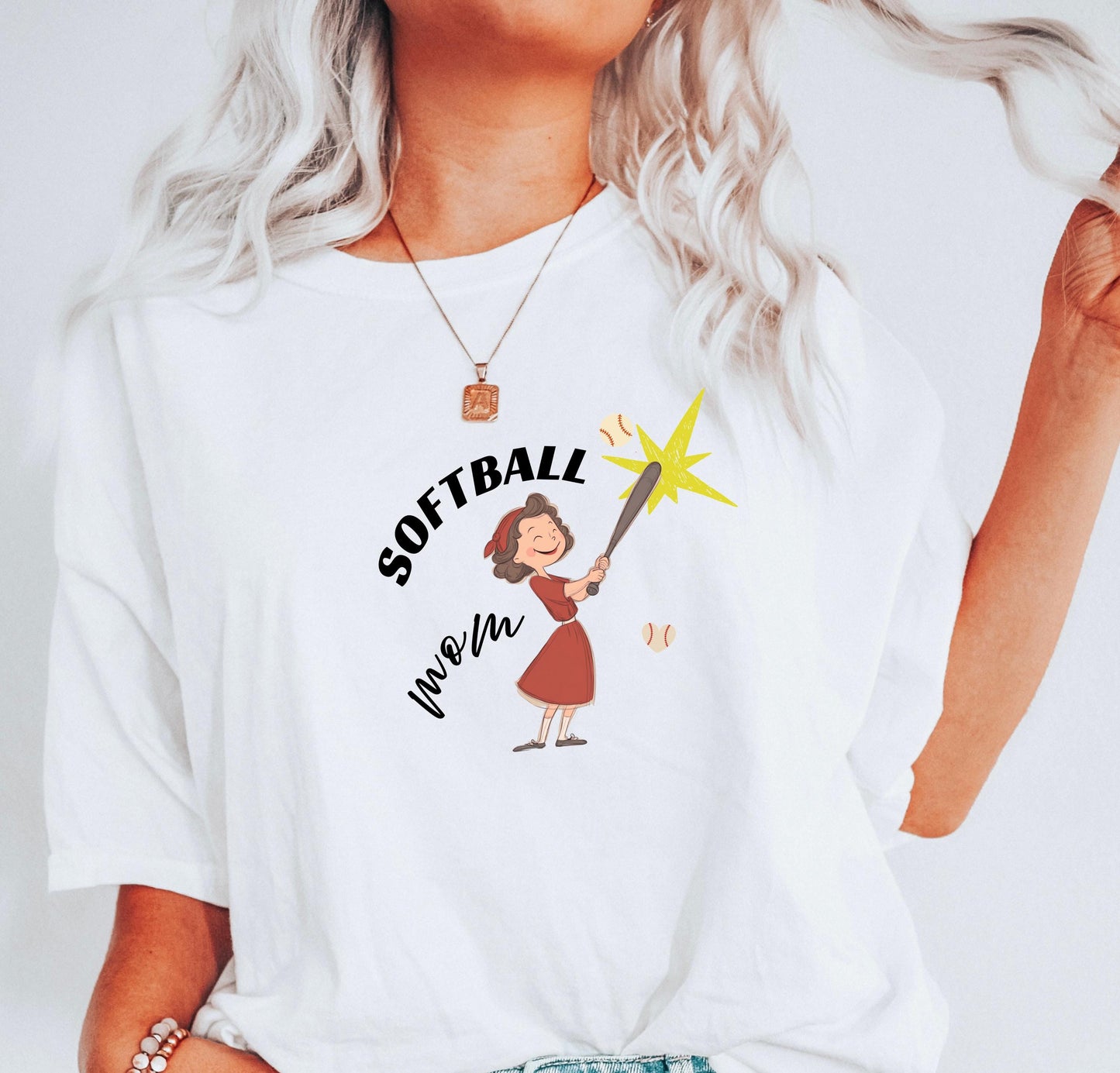 Funny Softball Mom Shirt, Sport Mama Comfort Colors Tee, Gameday Women Tshirts Retro