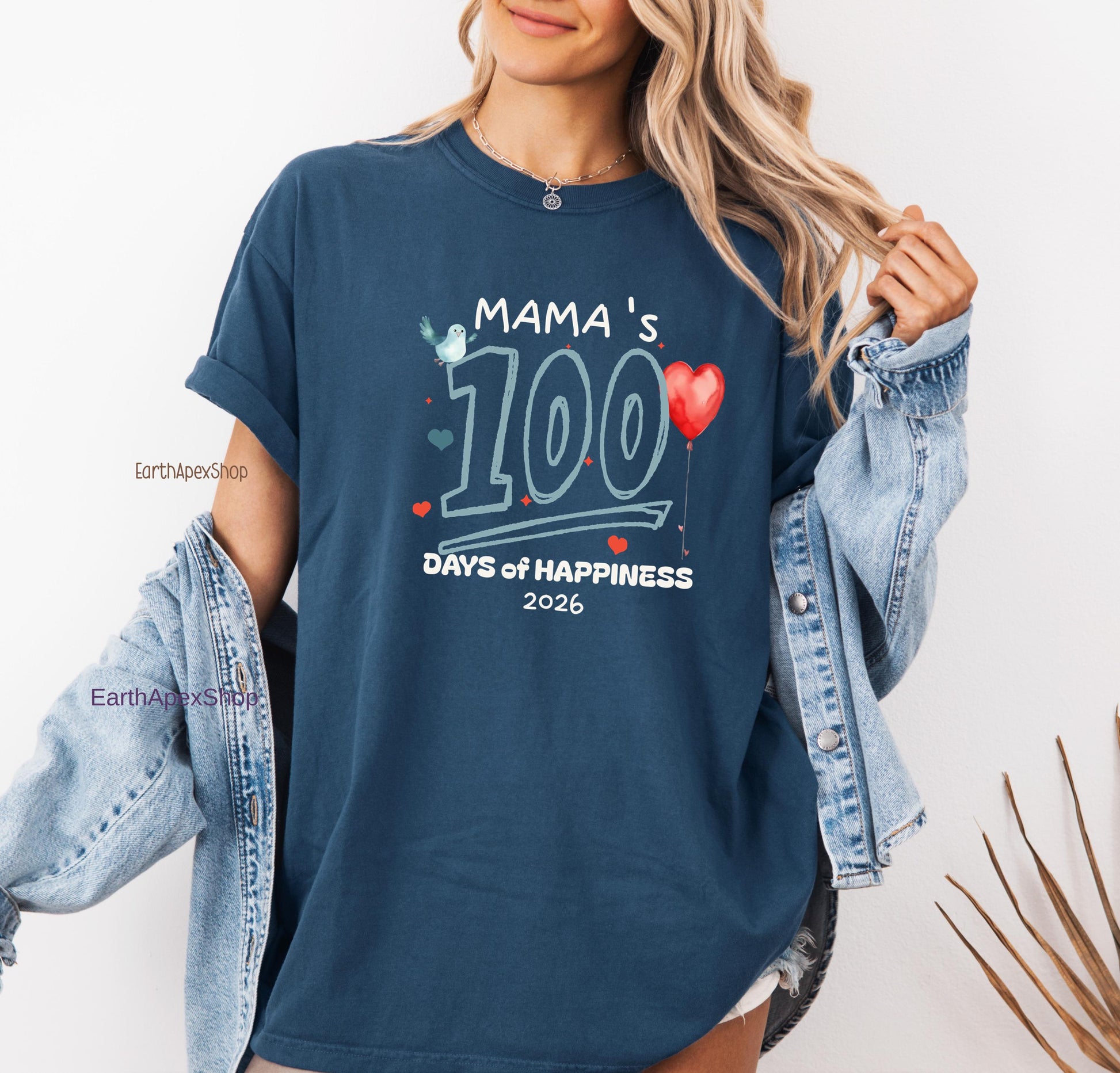 100 Days of Motherhood Shirt, Korean New Mom Milestone Postpartum Gift