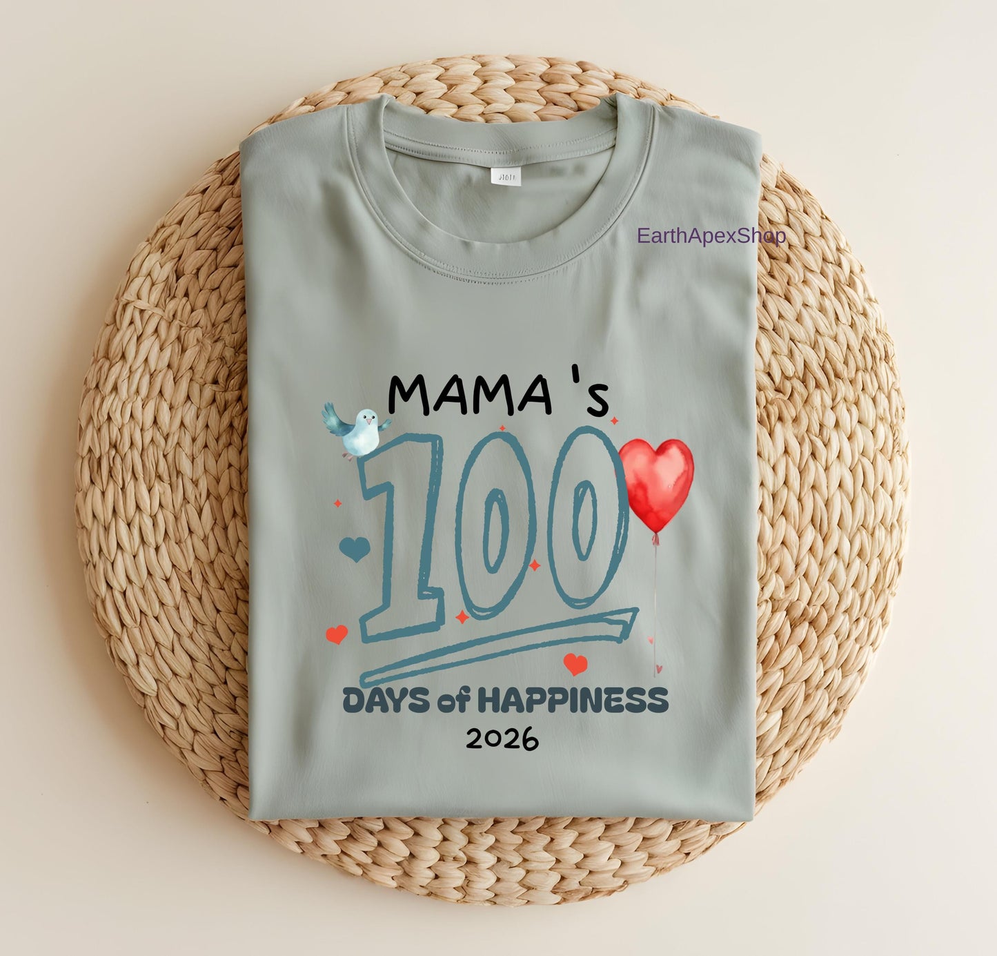 100 Days of Motherhood Shirt, Korean New Mom Milestone Postpartum Gift