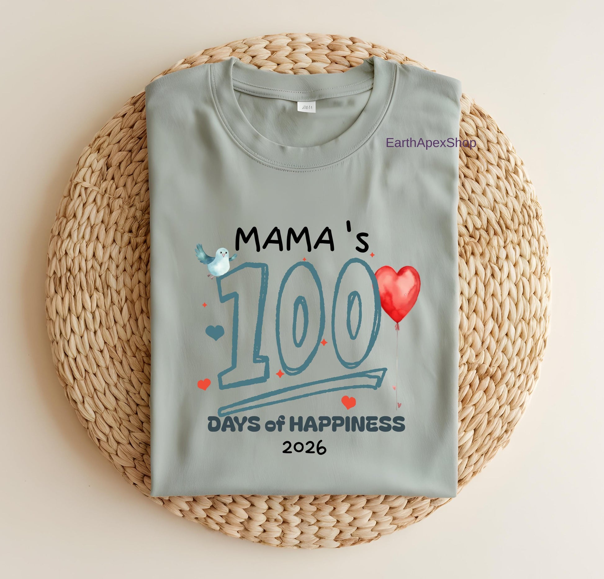 100 Days of Motherhood Shirt, Korean New Mom Milestone Postpartum Gift