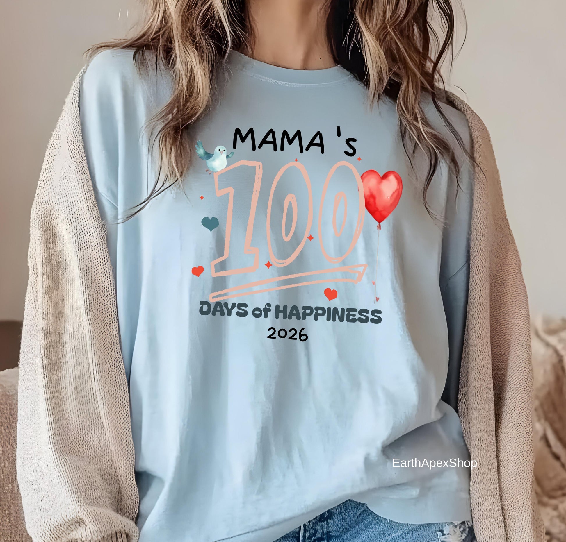 100 Days of Motherhood Shirt, Korean New Mom Milestone Postpartum Gift