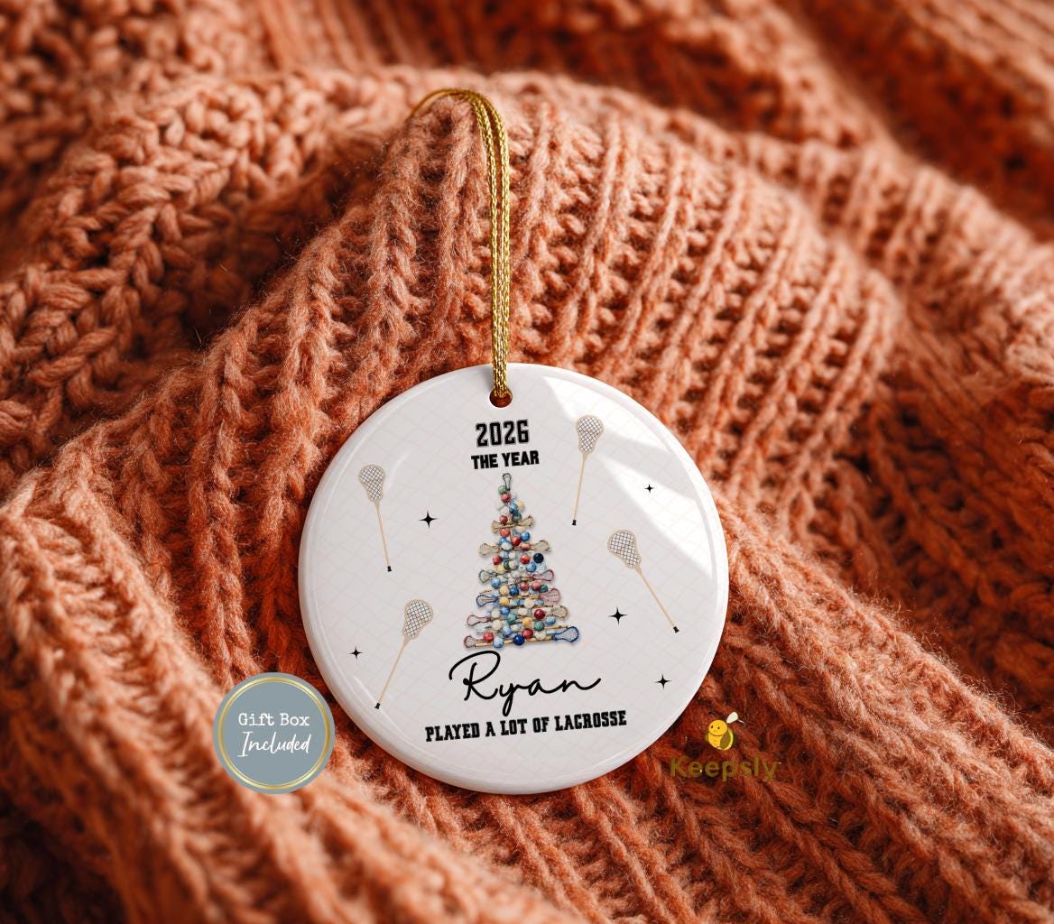 Personalized Lacrosse Ornament, Lax Player Gift Christmas 2026 Coach Appreciation Keepsake
