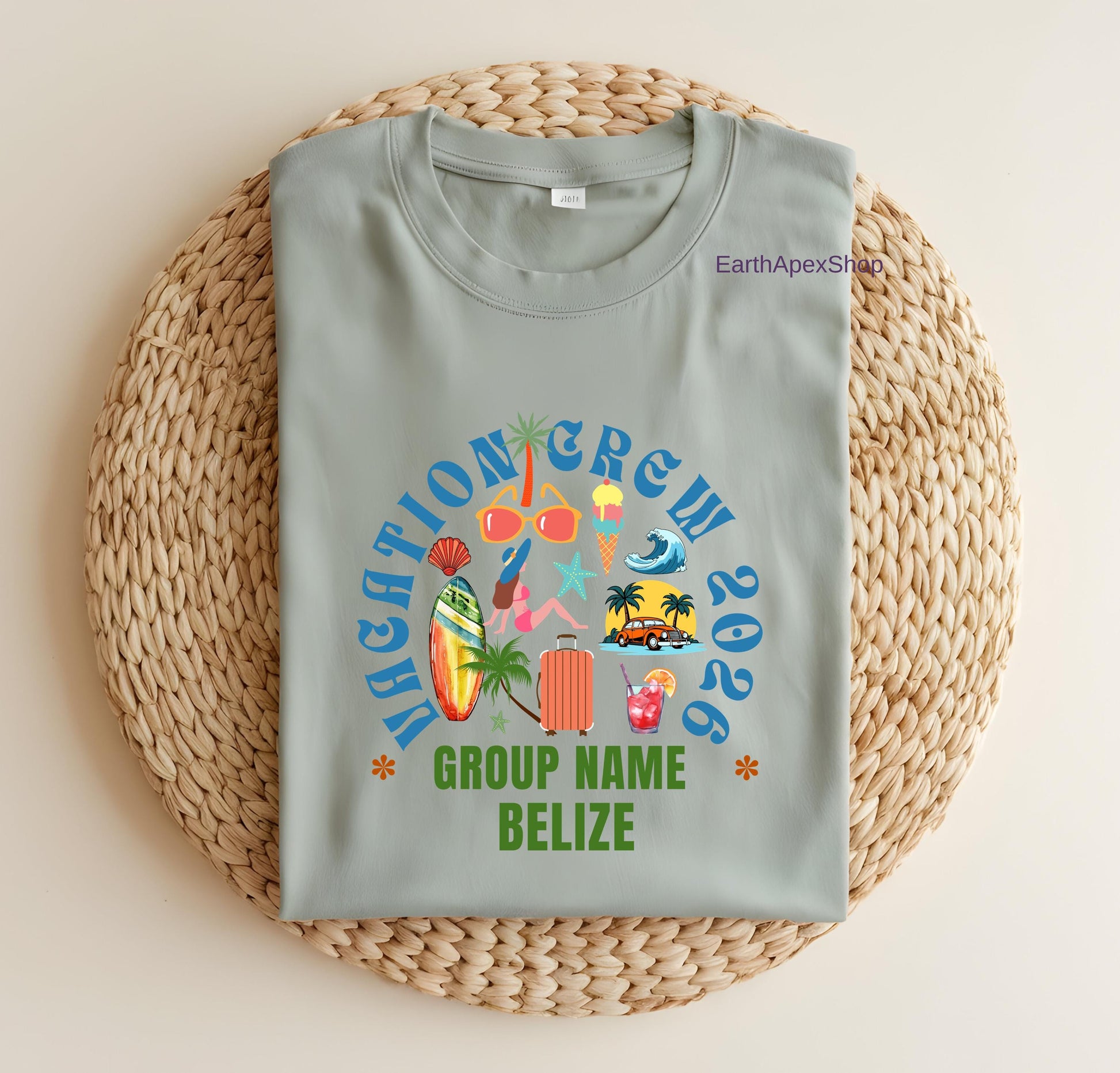 Matching Vacation Crew Shirt, Summer Holiday Family Reunion Tee, Beach Group Name 2026