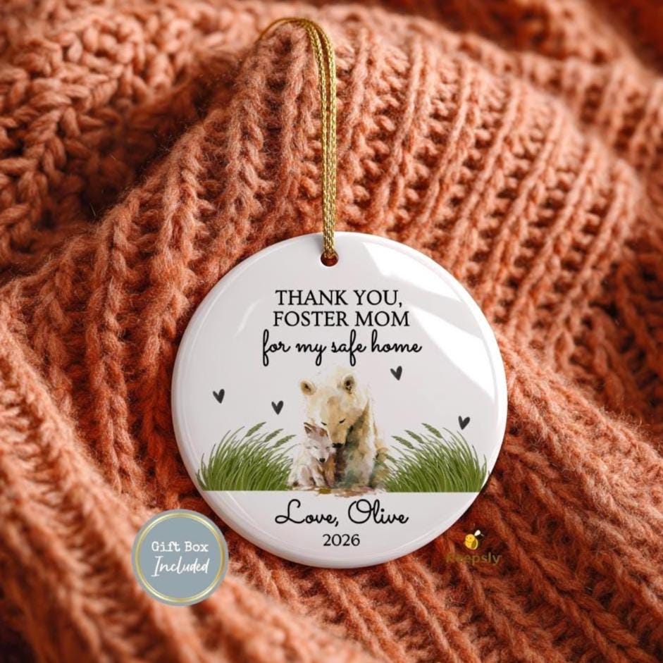 Foster Mom Ornament Personalized, Adoption Parent Gift, Mother's Day Thank You Keepsake