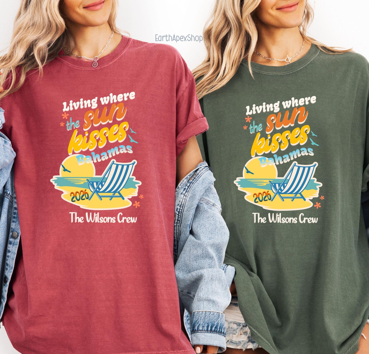 Personalized Family Vacation Matching Shirts, Custom Travel Comfort Colors Shirts